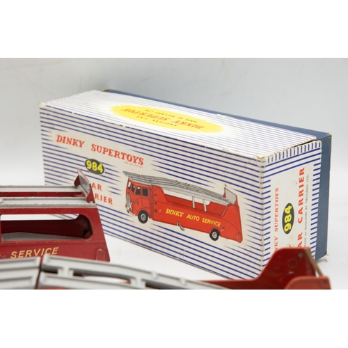 3132 - Dinky Supertoys 984 Car Carrier and 985  Trailer For Car Carrier, scarce items, 'Dinky Auto Service'... 