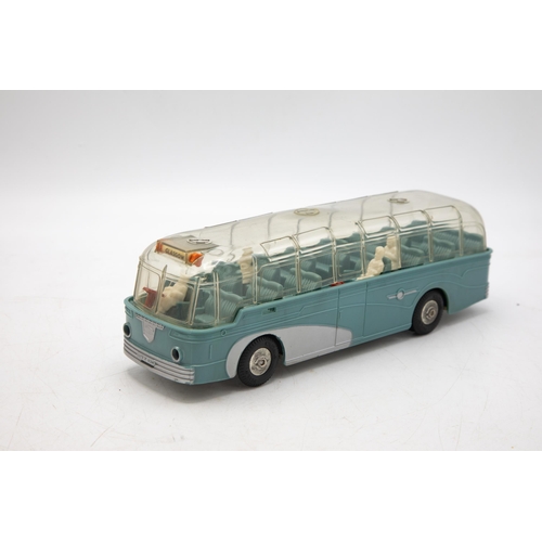 3135 - Mettoy Playthings Luxury Motor Coach 920, push n'go flywheel motor, plastic body, tin-plate removabl... 