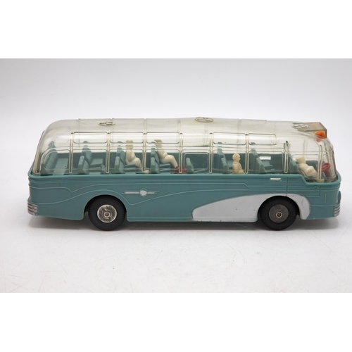 3135 - Mettoy Playthings Luxury Motor Coach 920, push n'go flywheel motor, plastic body, tin-plate removabl... 