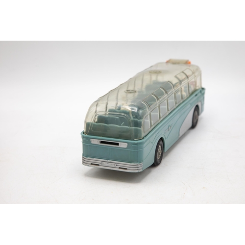 3135 - Mettoy Playthings Luxury Motor Coach 920, push n'go flywheel motor, plastic body, tin-plate removabl... 