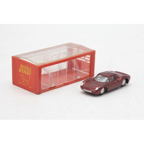 3139 - Dinky Toys mini Dinky 13, Ferrari 250 LM, model is mint, 1/64 scale, garage 'box' strap-down fasteni... 