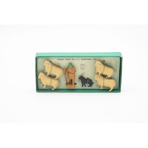 3143 - Dinky Toys No. 6 - Shepherd Set,  
issued between 1946-54, comprising four Dinky 2b Sheep, one Dinky... 