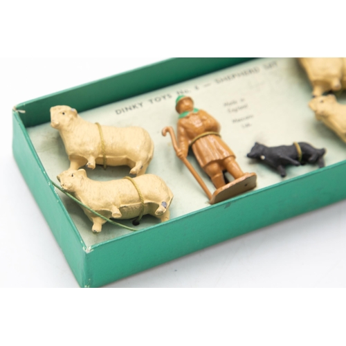 3143 - Dinky Toys No. 6 - Shepherd Set,  
issued between 1946-54, comprising four Dinky 2b Sheep, one Dinky... 