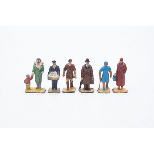 3144 - Dinky Toys No. 3 PASSENGERS Miniature Figures For Model Railways Gauge 'O', six good condition figur... 