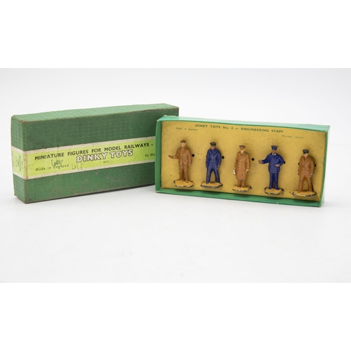 3146 - Dinky Toys No. 4 ENGINEERING STAFF Miniature Figures For Model Railways Gauge 'O', five figures set ... 