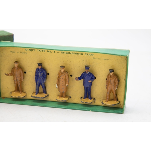 3146 - Dinky Toys No. 4 ENGINEERING STAFF Miniature Figures For Model Railways Gauge 'O', five figures set ... 