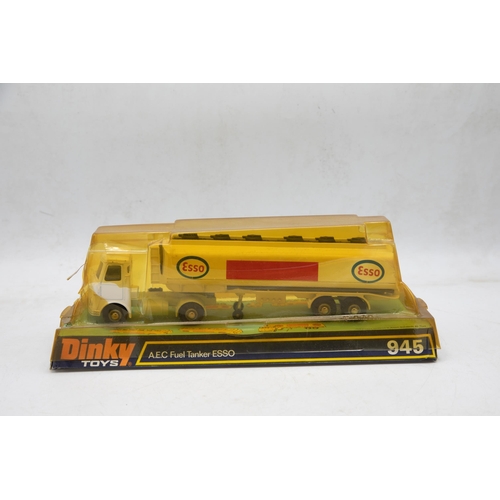 3151 - Dinky Toys 945 A.E.C Fuel Tanker, old shop stock, exceptional condition model with hoses, Mint and b... 