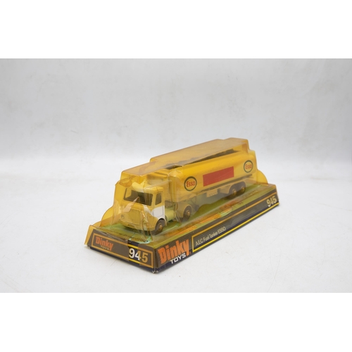 3151 - Dinky Toys 945 A.E.C Fuel Tanker, old shop stock, exceptional condition model with hoses, Mint and b... 