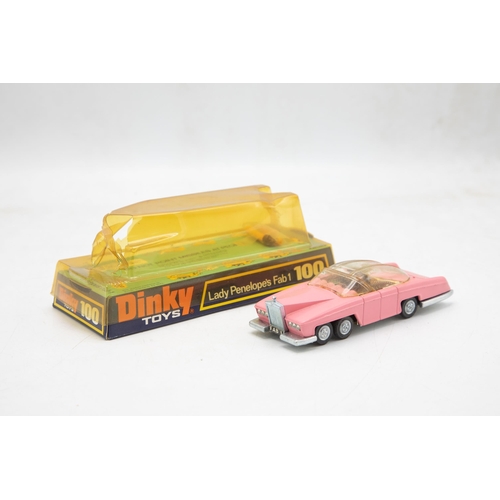 3152 - Dinky Toys 100 Lady Penelopes FAB 1 from TV series Thunderbirds, cast detailed wheel hubs, pink body... 