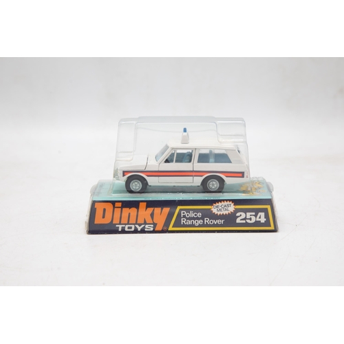 3157 - Dinky Toys 254 Police Range Rover, 1973 number-plate, new old shop stock, mint and plinth bubble box... 