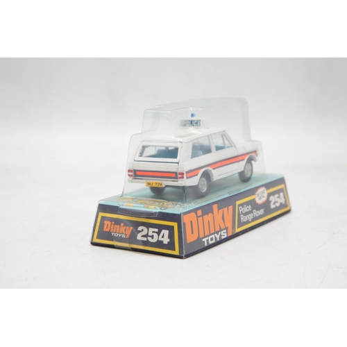 3157 - Dinky Toys 254 Police Range Rover, 1973 number-plate, new old shop stock, mint and plinth bubble box... 