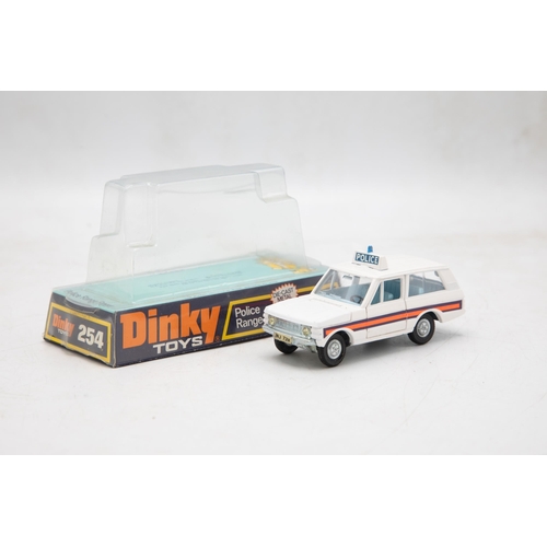 3157 - Dinky Toys 254 Police Range Rover, 1973 number-plate, new old shop stock, mint and plinth bubble box... 