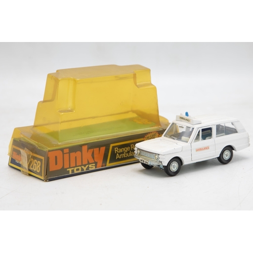 3159 - Dinky Toys 268 Range Rover Ambulance, with plastic stretcher patient, new old shop stock, 1974 numbe... 