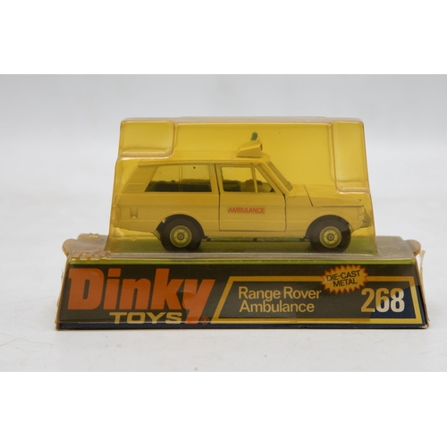 3159 - Dinky Toys 268 Range Rover Ambulance, with plastic stretcher patient, new old shop stock, 1974 numbe... 