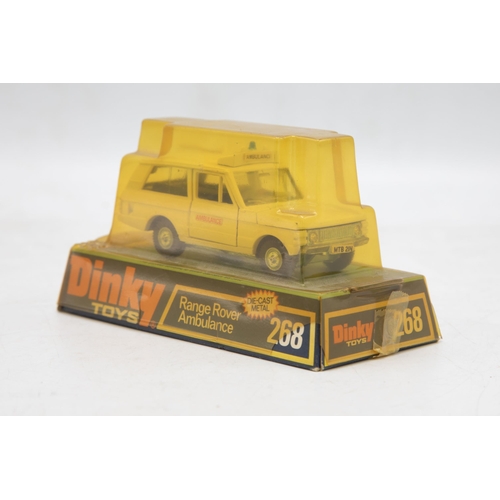 3159 - Dinky Toys 268 Range Rover Ambulance, with plastic stretcher patient, new old shop stock, 1974 numbe... 