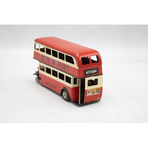 3162 - Tri-ang Minic 60M Double Deck Bus, tin-plate, transfers excellent, 'London Transport' No. '177' dest... 