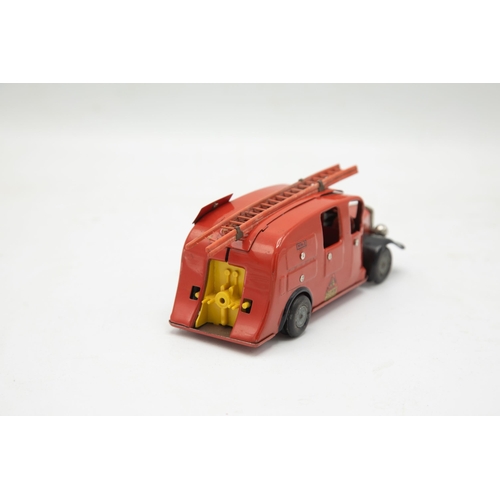 3172 - Tri-ang Minic Fire Engine 62M, clockwork (working), red and black paintwork, all transfers excellent... 