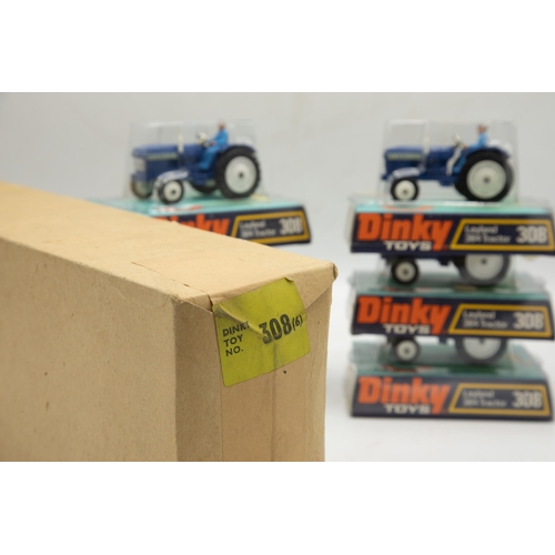 3173 - Dinky Toys Leyland 308 Tractor 384, factory 6 pack, in original plain cardboard factory box with Din... 