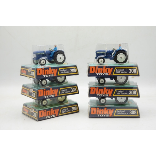 3173 - Dinky Toys Leyland 308 Tractor 384, factory 6 pack, in original plain cardboard factory box with Din... 