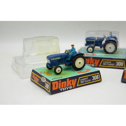 3173 - Dinky Toys Leyland 308 Tractor 384, factory 6 pack, in original plain cardboard factory box with Din... 