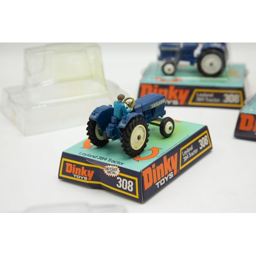 3173 - Dinky Toys Leyland 308 Tractor 384, factory 6 pack, in original plain cardboard factory box with Din... 