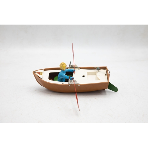 3174 - Tri-ang Minic Clockwork Rowing Boat, Jack in the Boat, working and charming idea, with Instruction a... 