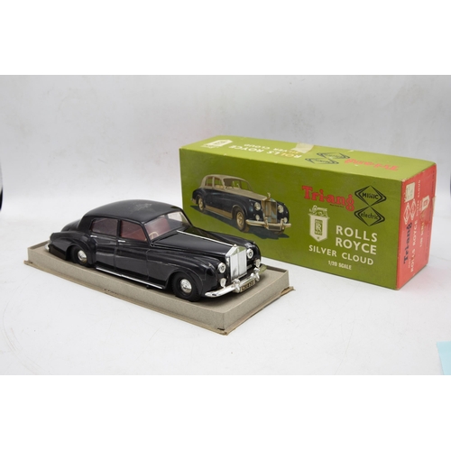 3175 - Tri-ang Minic Electric Rolls Royce Silver Cloud M013, 1/20 scale, M. 013, black body and red interio... 