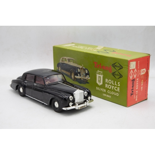 3175 - Tri-ang Minic Electric Rolls Royce Silver Cloud M013, 1/20 scale, M. 013, black body and red interio... 