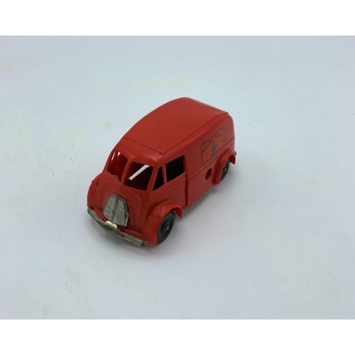 3181 - Tri-ang Minic Royal Mail Van, J-type van, clockwork (working), plastic body with tin-plate chassis b... 