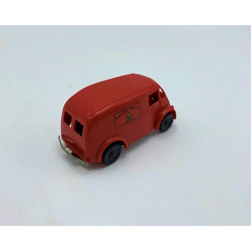 3181 - Tri-ang Minic Royal Mail Van, J-type van, clockwork (working), plastic body with tin-plate chassis b... 