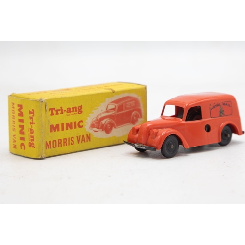 3182 - Tri-ang Minic Morris Van, Royal Mail livery, clockwork, red, near mint and boxed