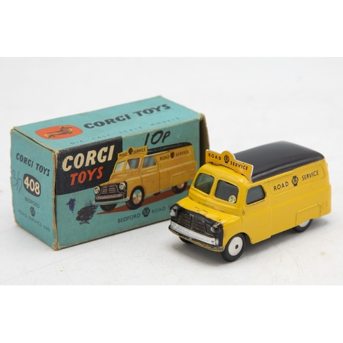 3196 - Corgi Toys 408 Bedford AA Road Service Van, early version, excellent and boxed