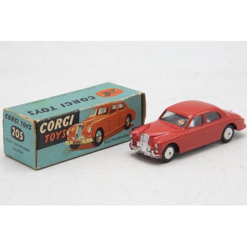 3199 - Corgi Toys 205 Riley Pathfinder Saloon, red, tin base, near mint and boxed