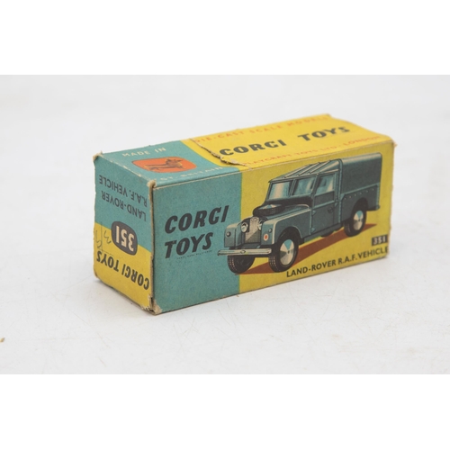 3200 - Corgi Toys 351 Land-Rover R.A.F Vehicle, excellent and boxed