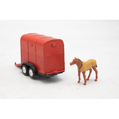 3203 - Corgi Toys 102 Rice's Pony Trailer With Pony, crisp blue box, near mint and boxed