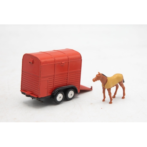 3203 - Corgi Toys 102 Rice's Pony Trailer With Pony, crisp blue box, near mint and boxed