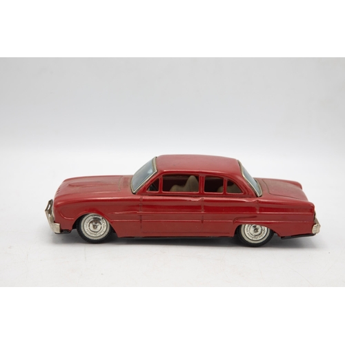 3208 - Bandai Ford Falcon 734, from the Automobiles of the World series, red, friction drive, working, Made... 