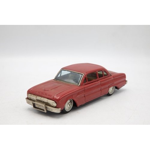 3208 - Bandai Ford Falcon 734, from the Automobiles of the World series, red, friction drive, working, Made... 