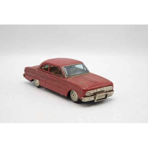 3208 - Bandai Ford Falcon 734, from the Automobiles of the World series, red, friction drive, working, Made... 