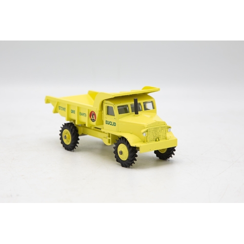 3218 - Dinky Supertoys 965 Euclid Rear Dump Truck, superb example, late issue with windows and coloured ski... 