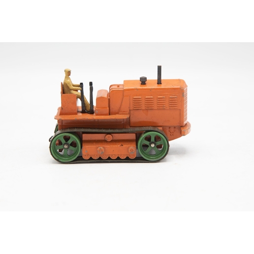 3219 - Dinky Supertoys Blaw Knox Heavy Tractor, running on the original rubber tracks, slightly rare orange... 