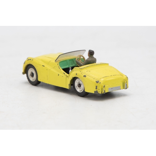 3224 - Dinky Toys 105 Triumph TR2 Sports, scarce civilian version, spun hubs, yellow in correct colour spot... 