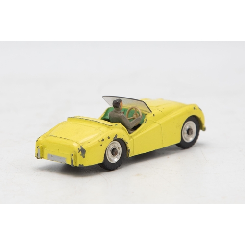 3224 - Dinky Toys 105 Triumph TR2 Sports, scarce civilian version, spun hubs, yellow in correct colour spot... 