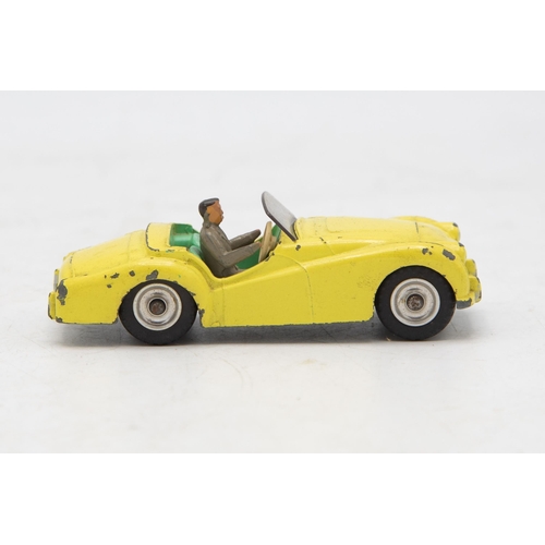 3224 - Dinky Toys 105 Triumph TR2 Sports, scarce civilian version, spun hubs, yellow in correct colour spot... 