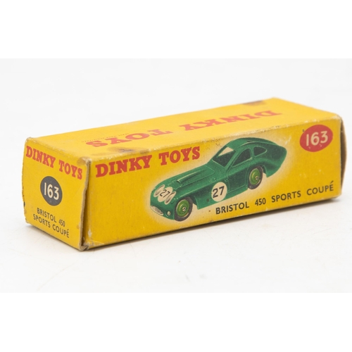 3226 - Dinky Toys 163 Bristol 450 Sports Coupe, streamlined masterpiece, near mint and boxed