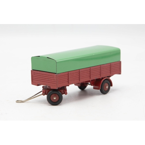 3234 - French Dinky Toys 70 Remorque Bachee, a Covered Trailer, red hubs, plated hook, excellent and boxed