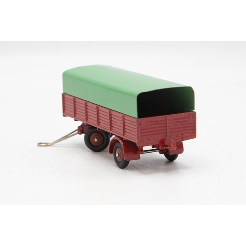 3234 - French Dinky Toys 70 Remorque Bachee, a Covered Trailer, red hubs, plated hook, excellent and boxed