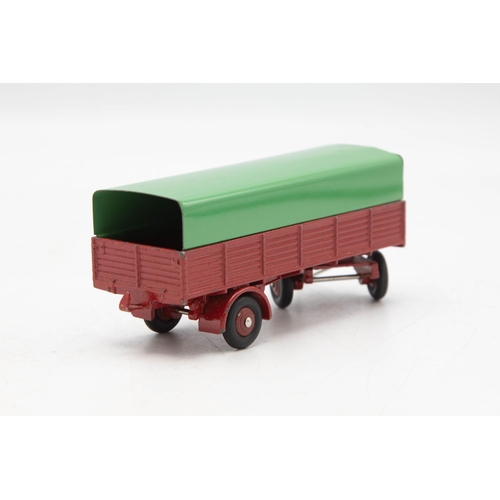 3234 - French Dinky Toys 70 Remorque Bachee, a Covered Trailer, red hubs, plated hook, excellent and boxed