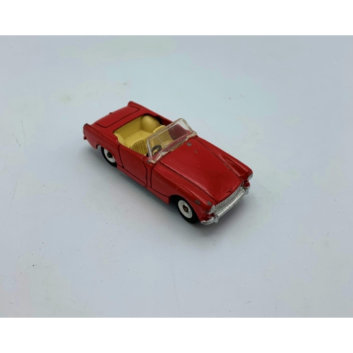 3251 - Dinky Toys 112 Austin Healey Sprite, red, original screen (cracked), minor playwear in excellent box