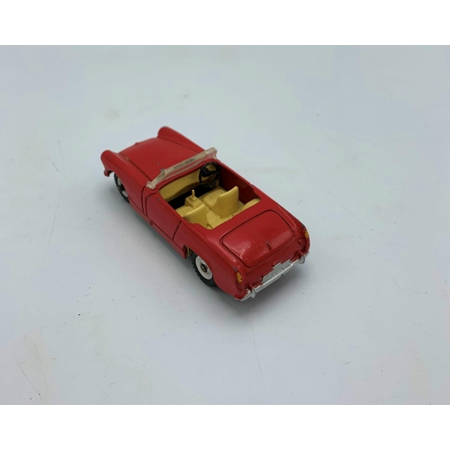 3251 - Dinky Toys 112 Austin Healey Sprite, red, original screen (cracked), minor playwear in excellent box